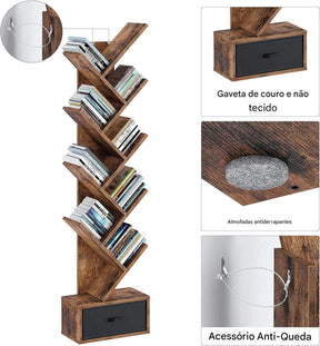 Estante com Gaveta e Prateleira Rústica