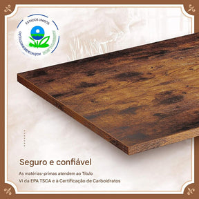 Estante com Gaveta e Prateleira Rústica