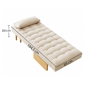 Sofá Cama Dobrável 3 em 1 - Estilo Cadeira Poltrona Reclinável e Cama