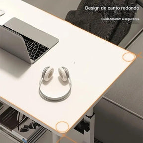 Mesa de Cabeceira Multifuncional com Rodinhas