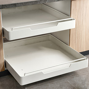 Prateleira Retrátil de Metal Branco Elegante