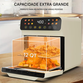 Bluebow Air Fryer 12L - Forno Afon-12l-bi 2 Em 1