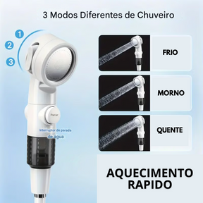 Chuveiro Elétrico Portátil para Acampamento ao Ar Livre