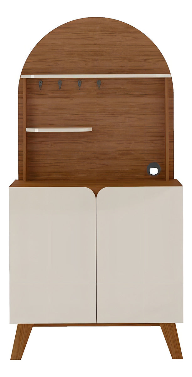 Balcão Para Café Artely Viena, 80 Cm, Cedro Off White