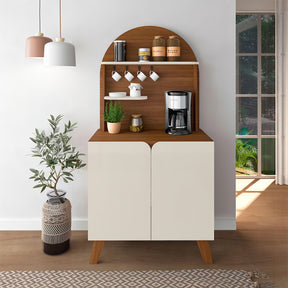 Balcão Para Café Artely Viena, 80 Cm, Cedro Off White