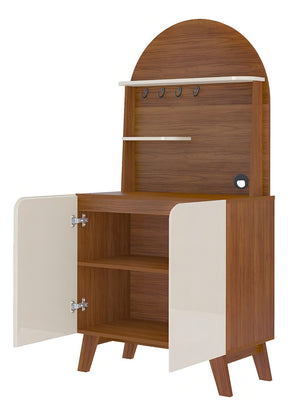 Balcão Para Café Artely Viena, 80 Cm, Cedro Off White