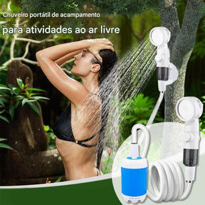Chuveiro Elétrico Portátil para Acampamento ao Ar Livre