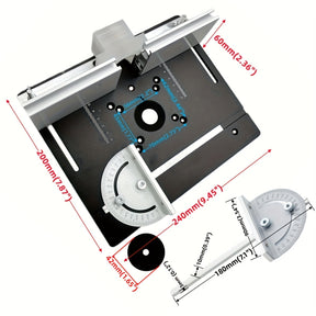 Placa MasterCut Pro – Mesa de Roteador com Guia de Esquadro