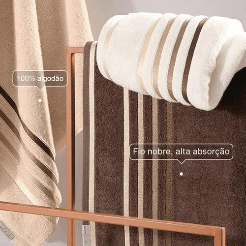 Kit 10 Toalhas Banho Gigante Fio Penteado - Lumina Chic
