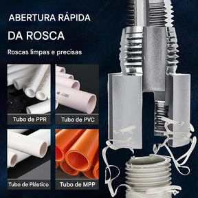 Conjunto de 2 Peças para Rosquear Tubos