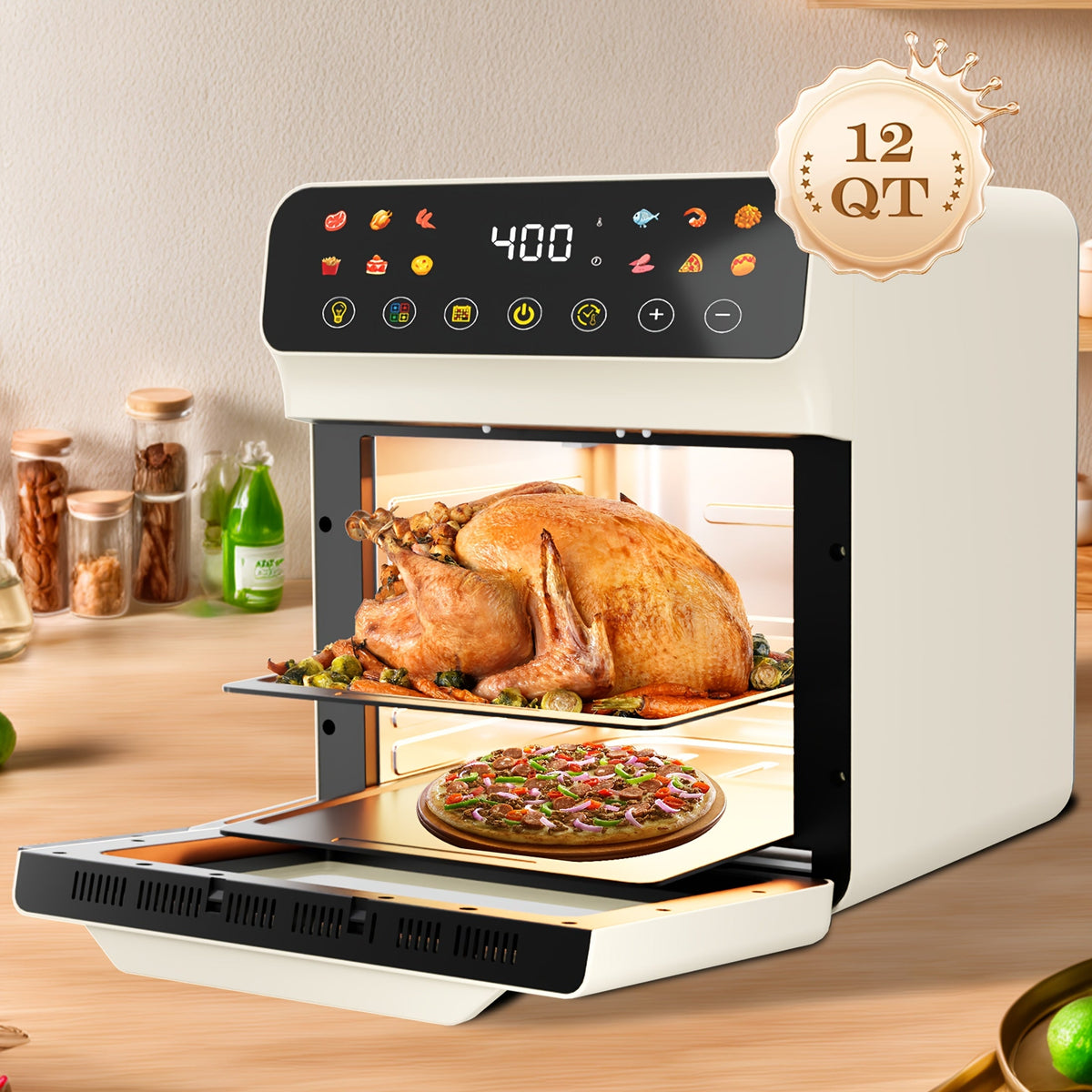 Bluebow Air Fryer 12L - Forno Afon-12l-bi 2 Em 1
