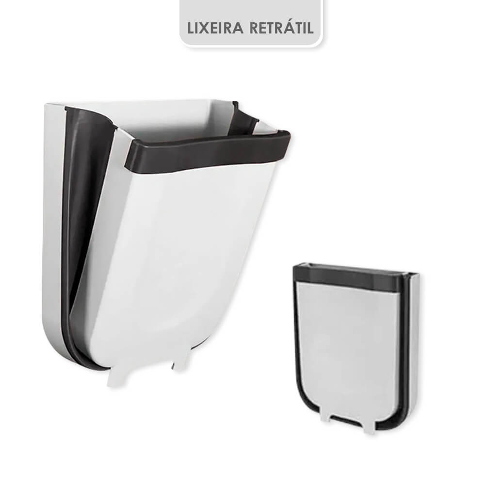 Lixeira Retrátil Dobrável para Porta e Gaveta