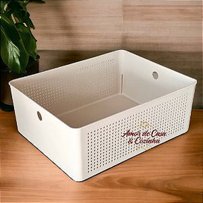 CESTO ORGANIZADOR FLOW BEGE 34X27X13CM