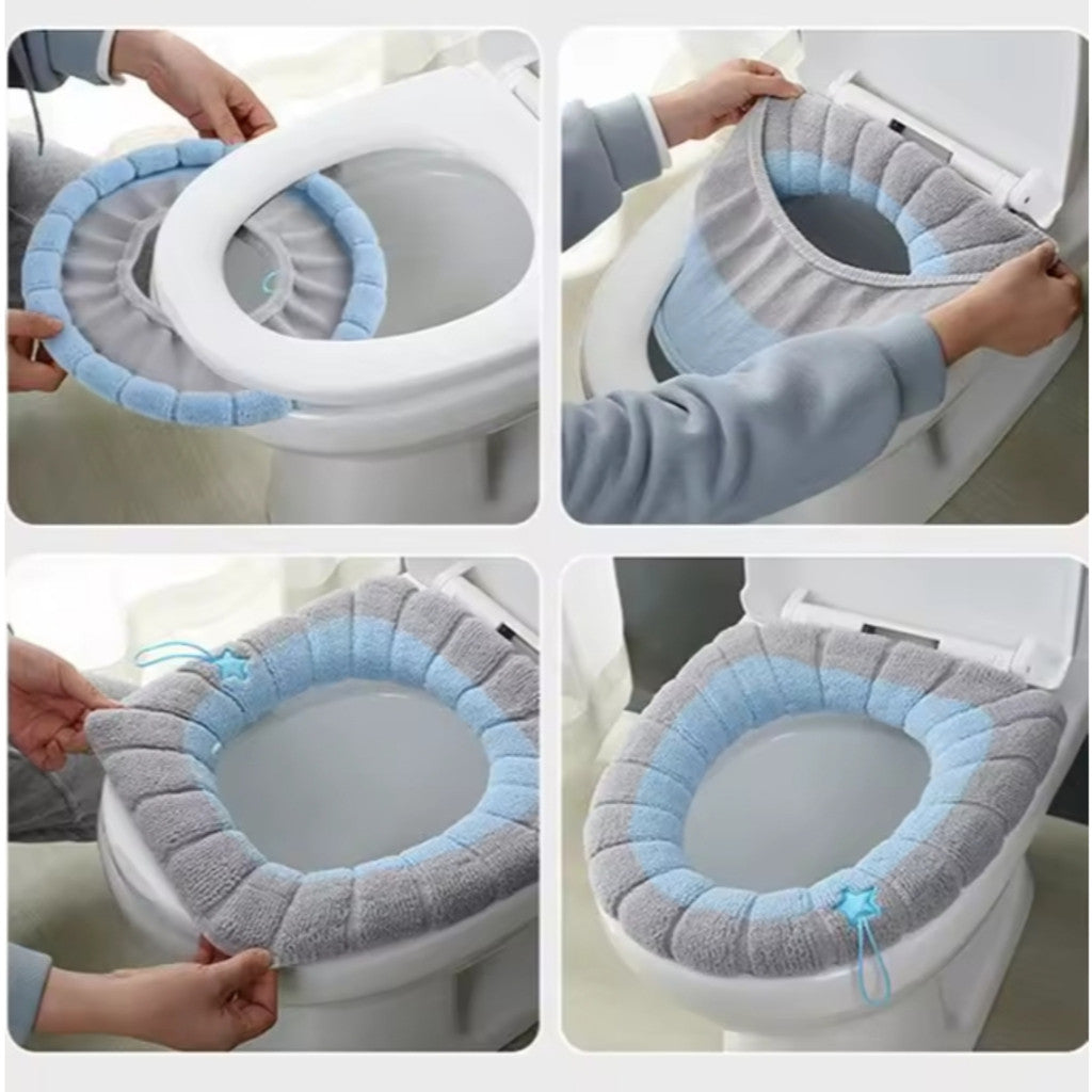 Kit 4 Tampa De Assento Higiênico Confortável Lavável Para Banheiro