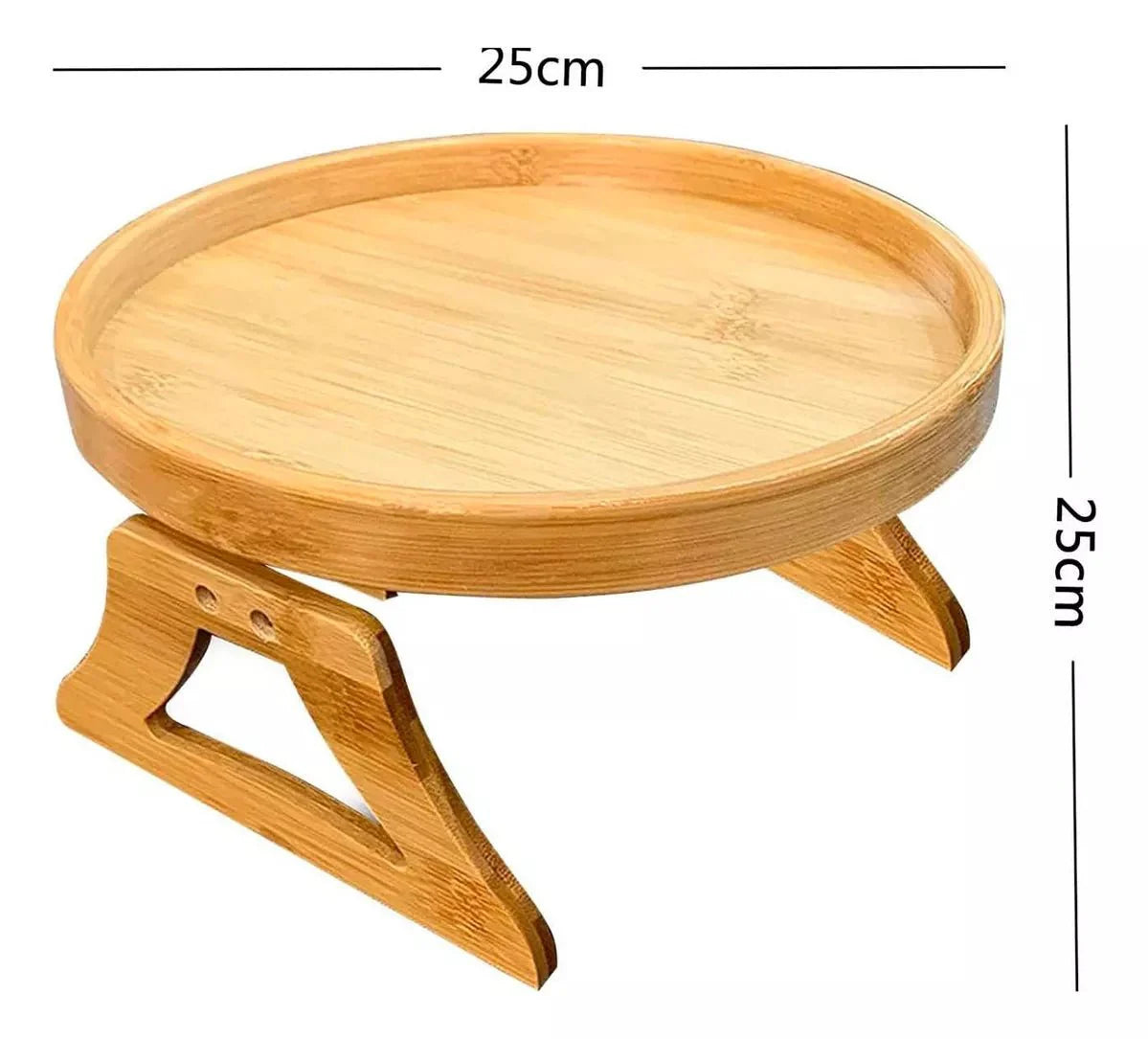 Suporte para Sofá de Madeira Dobrável Bandeja 25cm + 1 Ano de Garantia